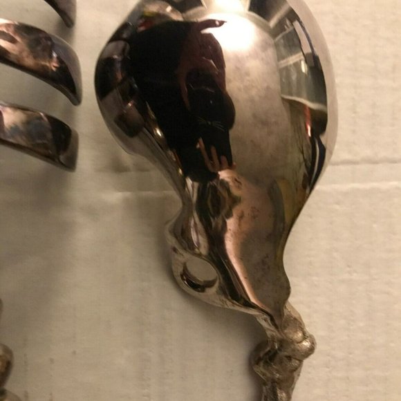 SET OF 3 PIECES MICHAEL ARAM BONEWARE VERTEBRA HOSTESS SERVING SET - Picture 6 of 7